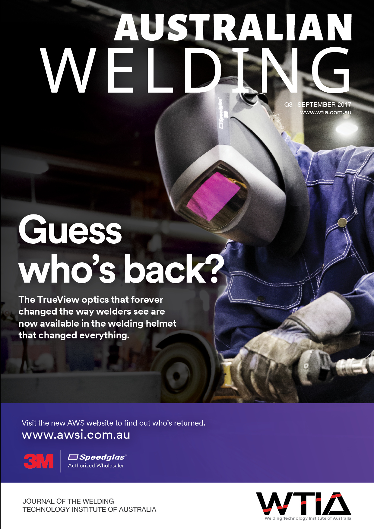 Australian Welding - September 2017 - FINAL - Cover