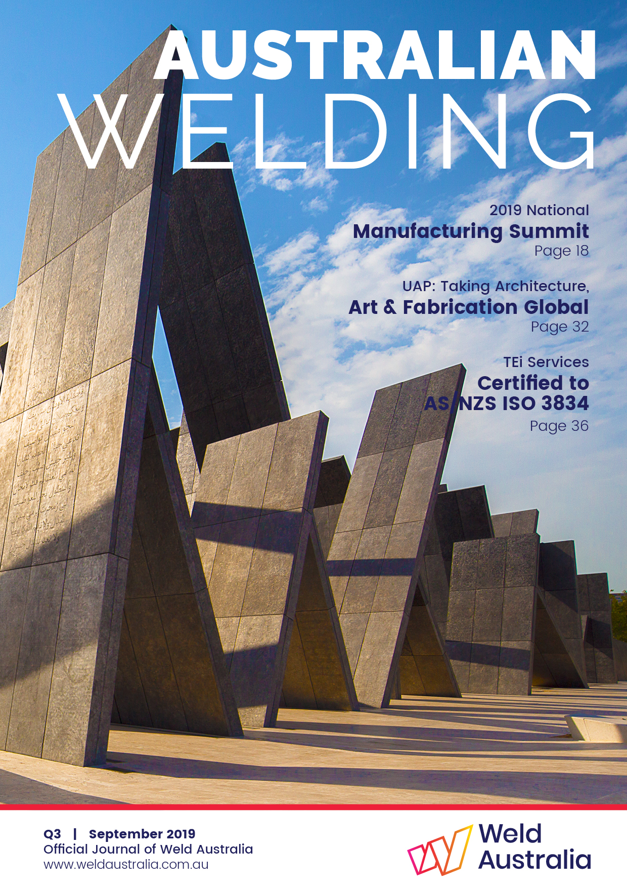 Australian Welding - September 2019 - COVER